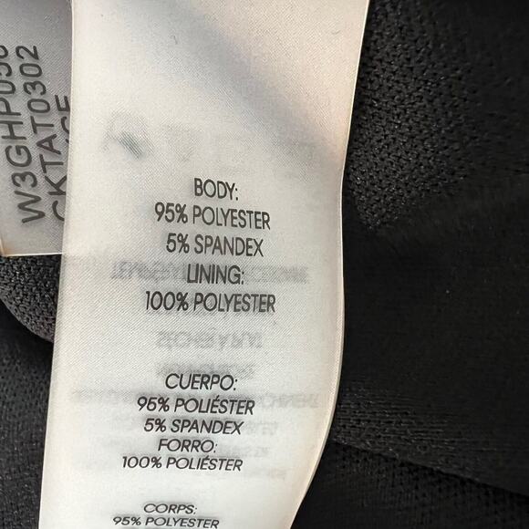 Calvin Klein Plus Size 2X Floral Print Mesh Asymmetric V-Neck 3/4 Sleeve Ruched - Picture 7 of 8